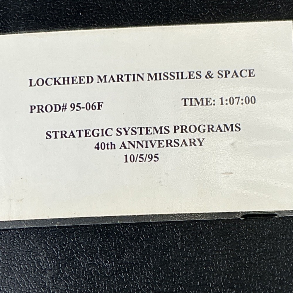 Lockheed Martin‎ Strategic Systems 40th Anniversary VHS 1995 Rare Untested